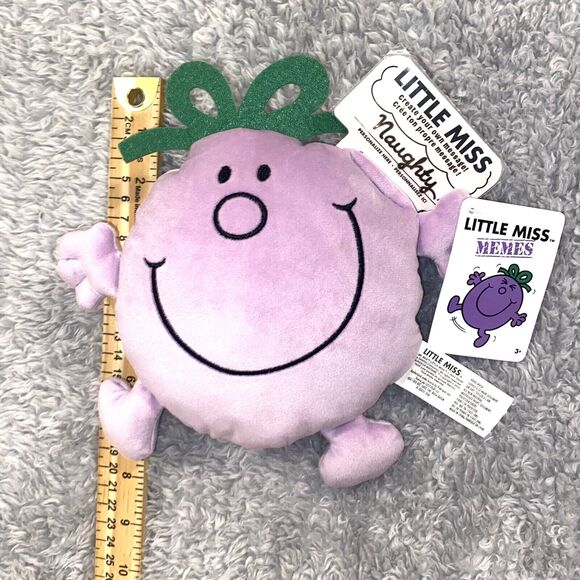 Little Miss Naughty Plush 6” inch Mr Men Miss Memes Stuffed Toy 2023 NWT Purple - Picture 6 of 8